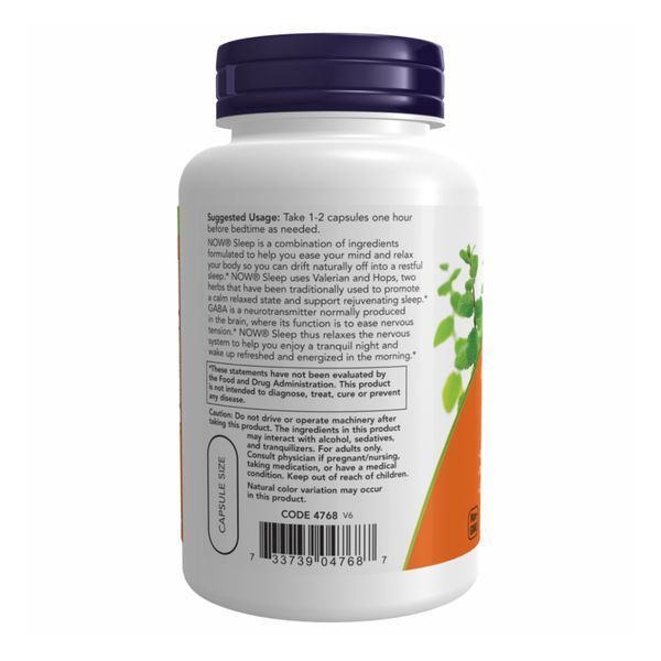Добавка для здорового сна &ndash; 90 капсул, Sleep &ndash; 90 vcaps, NOW foods NOW-04768 фото