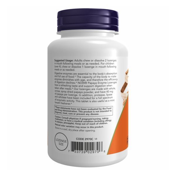 Ферменты папаи жевательные Papaya Enzyme Chewable - 360 таблеток, NOW foods NOW-02972 фото