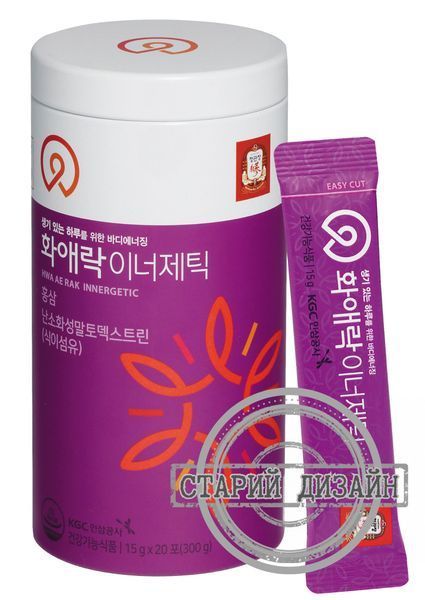 Вітамінне желе з женьшенем Innergetic 20 стиків, Korea Ginseng Corporation KGC-010 фото