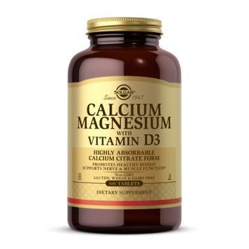Кальцій магній з вітаміном D3 - 300 таблеток, Calcium Magnesium with Vitamin D3 - 300 tabs, Solgar SOL-00519 фото