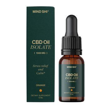 CBD (КБД) Олія, CBD Oil Isolate, Mind Shi, 1000 мг Полуниця - 10 мл MSH-04406 фото