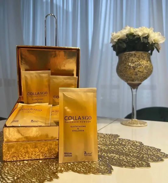 Коллаген с гиалуроновой кислотой и глутатионом Gold CollaNgo, порошок 30шт. + подарок (леденцы с женьшенем 10шт) COL-1 фото