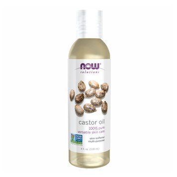 Рицинова олія - ​​118 мл чиста, Castor Oil - 118 ml pure, NOW foods NOW-07679 фото