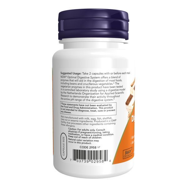 Ферменты для пищеварения, Optimal Digestive System, 90 вегетарианских капсул, NOW foods NOW-02958 фото