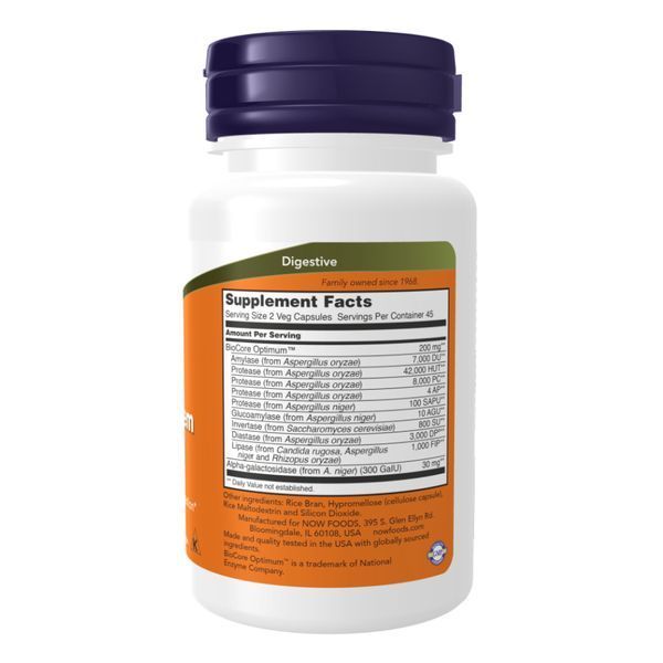 Ферменты для пищеварения, Optimal Digestive System, 90 вегетарианских капсул, NOW foods NOW-02958 фото
