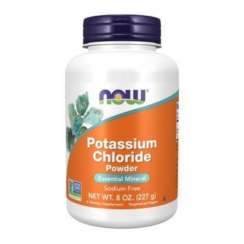 Порошок хлорида калия &ndash; 227 гр, Potassium Chloride Powder - 227g, NOW foods NOW-01450 фото