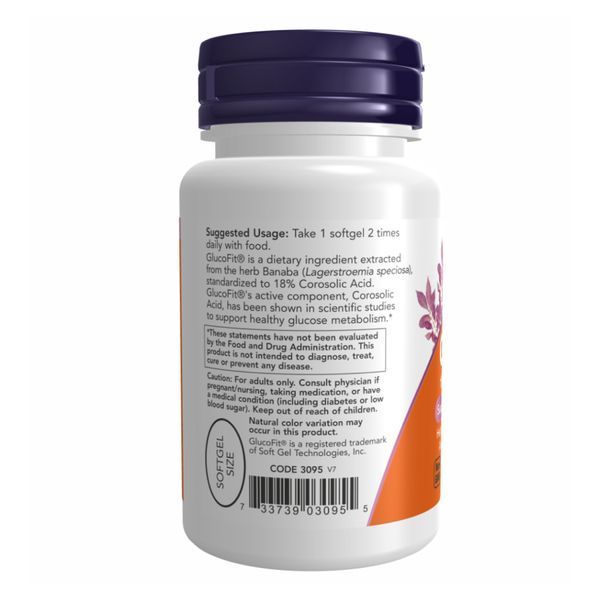 Глюкофіт(R) - 60 м'яких таблеток, Glucofit(R) - 60 sgels, NOW foods NOW-03095 фото