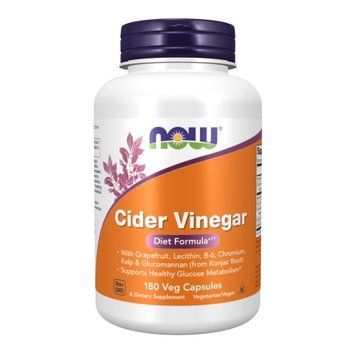 Яблочный уксус &ndash; 180 капсул, Cider Vinegar &ndash; 180 vcaps, NOW foods NOW-03316 фото