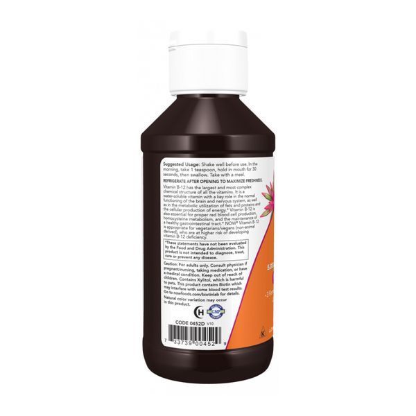 Вітамін Ультра B-12 рідкий - 118 мл, Ultra B-12 Liquid - 118 ml, NOW foods NOW-00452 фото