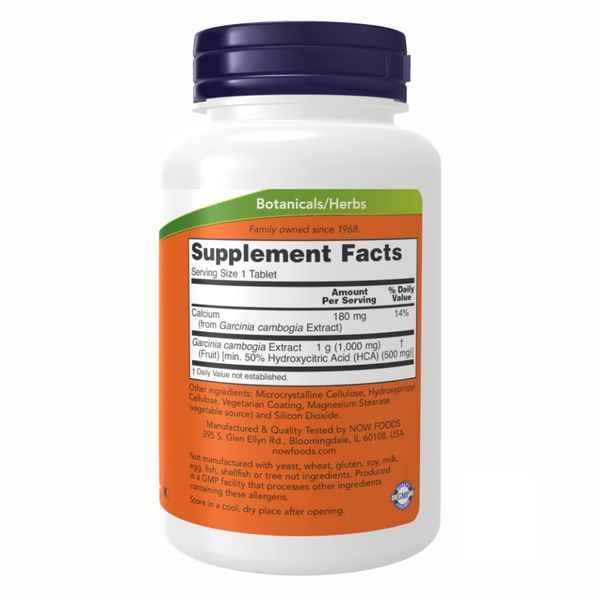 Гарцинія 1000 мг - 120 таблеток, Garcinia 1000mg - 120 tabs, NOW foods NOW-01435 фото