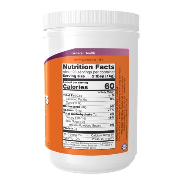 Пивные дрожжи, Brewer's Yeast, Super Food, 454 гр., NOW foods NOW-02420 фото