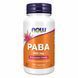 ПАБК (пара-аминобензойная кислота), PABA (Витамин В10), 500 мг, 100 капсул, NOW foods NOW-00485 фото 1