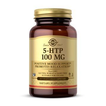 5-HTP 100мг - 90 капсул, 5-HTP 100mg - 90 vcaps, Solgar SOL-01453 фото