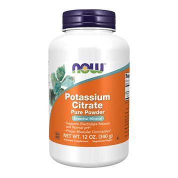 Калій цитрат, Potassium Citrate, чистий порошок, 340 г, NOW foods NOW-01446 фото