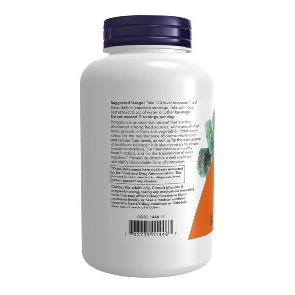 Калий цитрат, Potassium Citrate, чистый порошок, 340 г, NOW foods NOW-01446 фото