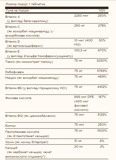 Формула ВМ-75&reg; - 60 таблеток, Formula VM-75&reg; - 60 tabs, Solgar SOL-01181 фото