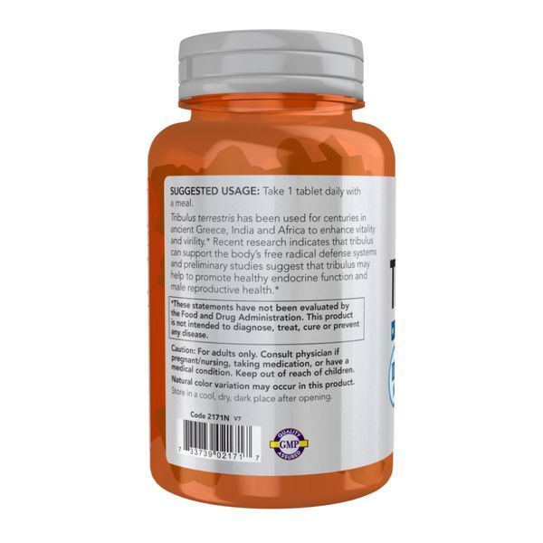 Трибулус, Tribulus, Sports, 1000 мг, 180 таблеток, NOW foods NOW-02271 фото