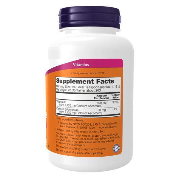 Аскорбат кальция &ndash; 227гр, Calcium Ascorbate &ndash; 227g, NOW foods NOW-00752 фото