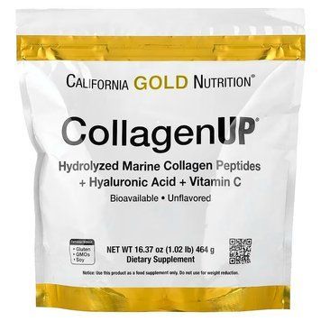 Морський колаген з гіалуроновою кислотою і вітаміном C, 5000мг, 464г California Gold Nutrition без запаху CGN-01032 фото