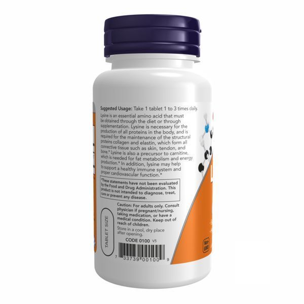 L-лізин, L-Lysine, 500 мг, 250 таблеток, NOW foods NOW-00102 фото