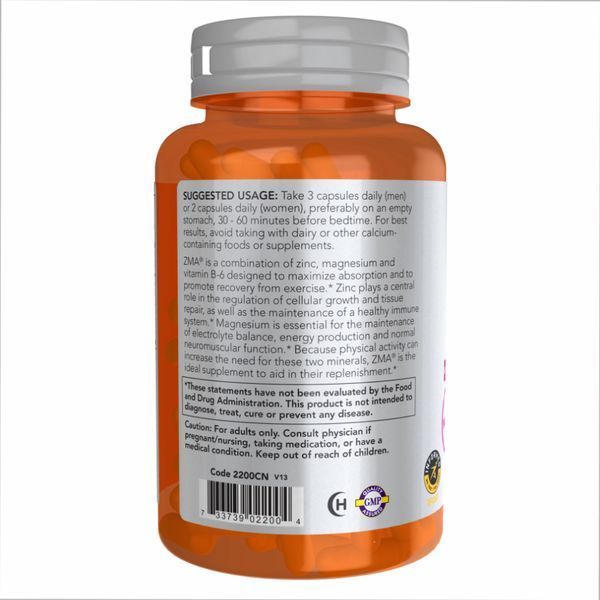 Відновлення після фізичної активності ZMA(R) - 90 капсул, ZMA(R) - 90 vcaps, NOW foods NOW-02200 фото