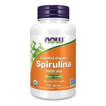 Спирулина сертифицированная органическая, Spirulina, 1000 мг, 120 таблеток, NOW foods NOW-02715 фото